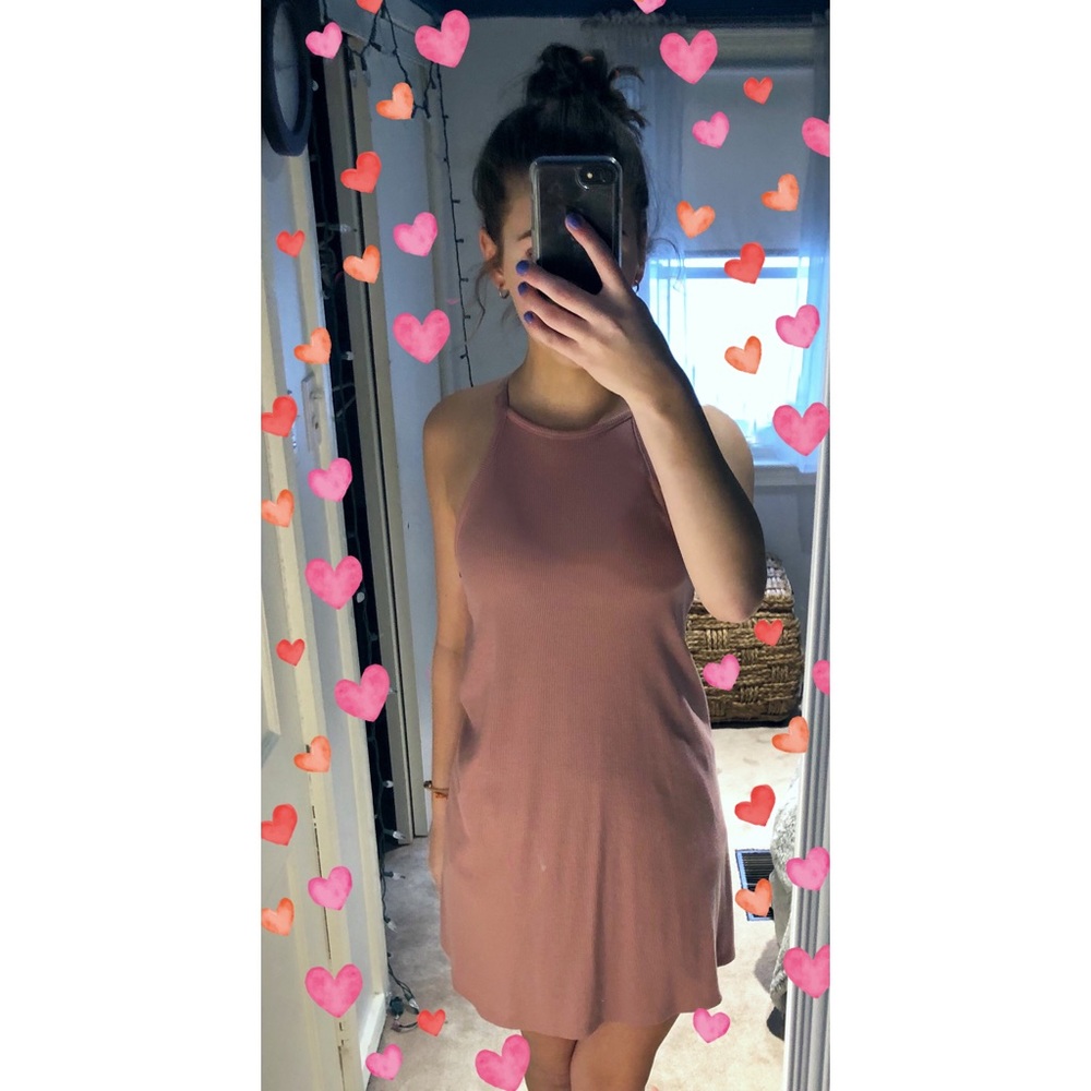 Pink Halter Top Dress